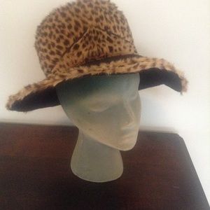Vintage Leopard Fur Hat